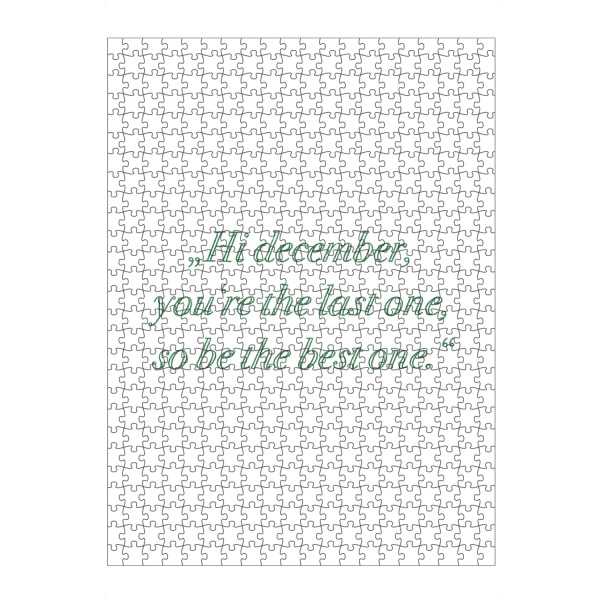 Puzzle Ravensburger "Hi december - grün" artboxONE - Typografie,Weihnachten
