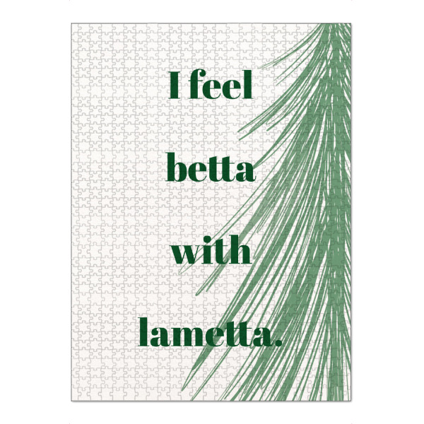 Puzzle Ravensburger "I feel betta with lametta" artboxONE - Typografie,Weihnachten,Lustig