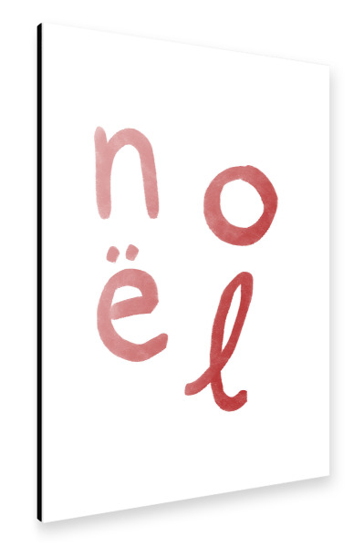 Alu-Dibond "Noël in rot" 30x20 cm artboxONE