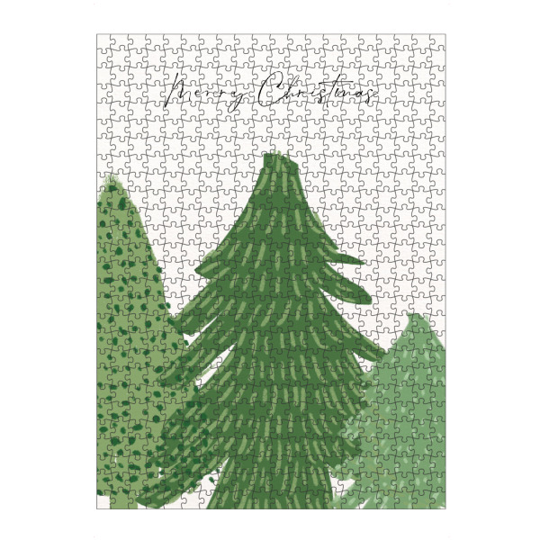 artboxONE Puzzle "Merry Christmas Trees" artboxONE - Typografie,Natur,Weihnachten