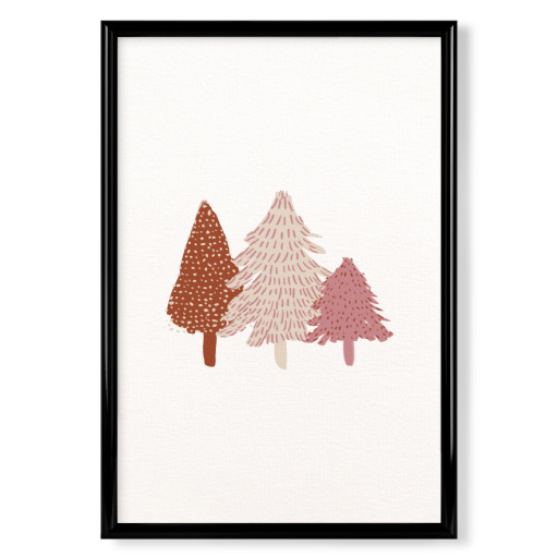 Three Colorful firs