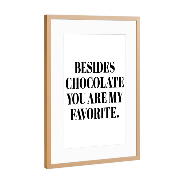 Poster mit Rahmen Kupfer "You are my favorite" artboxONE - Typografie,Liebe,Lustig