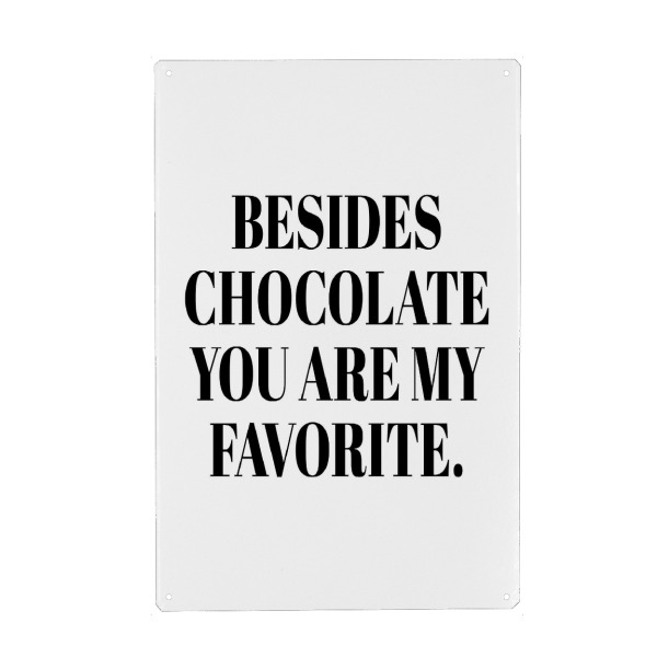 Holzbild "You are my favorite" artboxONE - Typografie,Liebe,Lustig - Typo,Typografie,Schokolade,Liebe,Paar,Beziehung,Liebeserklärung,Minimalistisch
