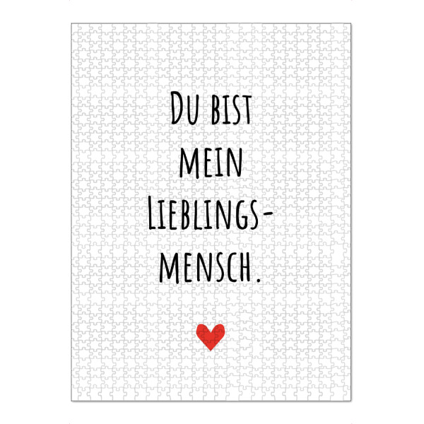Puzzle Ravensburger "Mein Lieblingsmensch" artboxONE - Typografie,Menschen,Liebe - Liebe,Paare,Lieblingsmensch,Typo,Typografie,Herz,Liebeserklärung