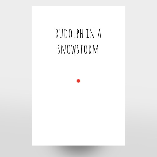 Rudolph in a snowstorm
