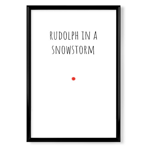 Rudolph in a snowstorm