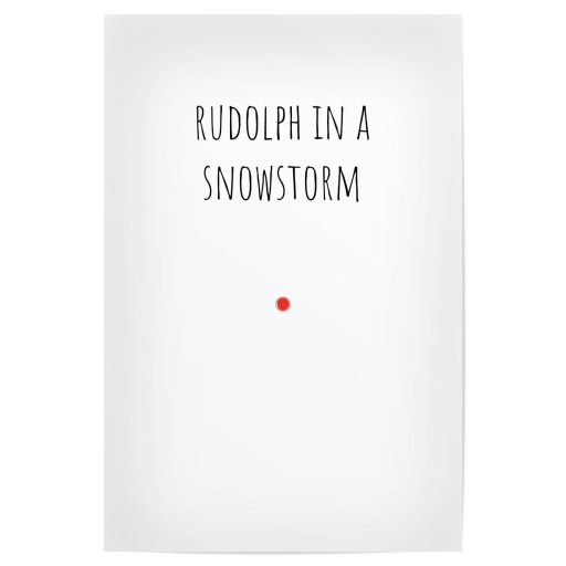 Rudolph in a snowstorm