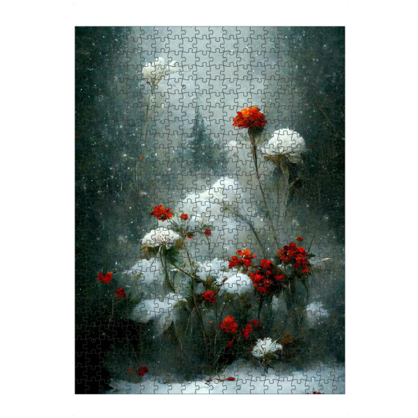 Puzzle Ravensburger "Elegante Blumen im Schnee" artboxONE - Natur,Floral,Weihnachten
