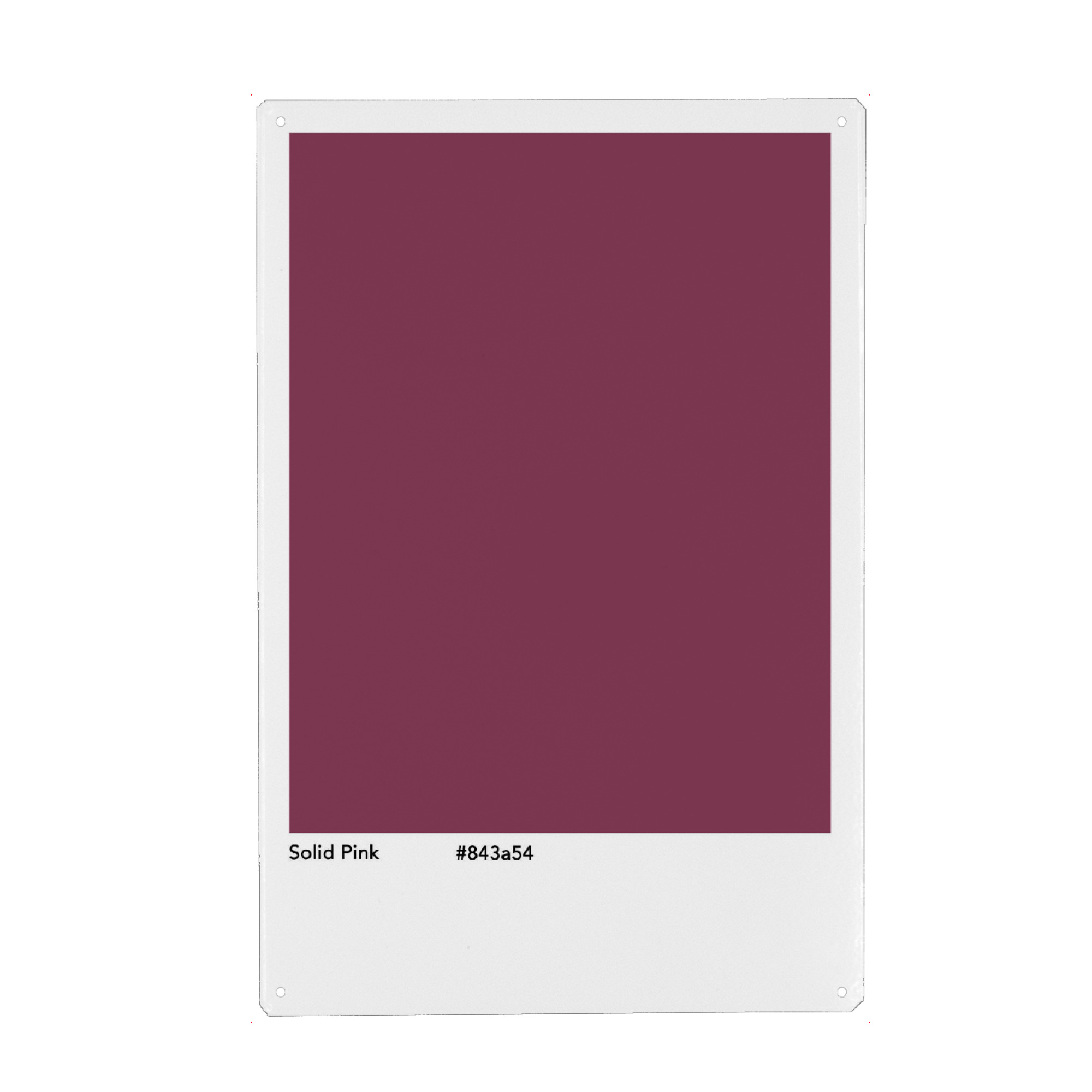 Holzbild "Solid Pink - Shade" artboxONE - Typografie,Abstrakt - Solid pink,Farbe,Farbcode,Shade,Minimalistisch