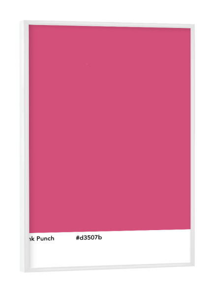 Poster mit weißem Rahmen "Pink Punch" artboxONE - Typografie,Abstrakt - Pink punch,Shade,Farbe,Farbcode,Minimalistisch