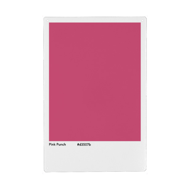 Metall Poster "Pink Punch" artboxONE - Typografie,Abstrakt - Pink punch,Shade,Farbe,Farbcode,Minimalistisch - Blechschild