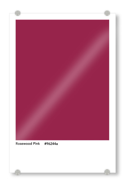 Acrylglasbild "Rosewood Pink" artboxONE - Typografie,Abstrakt - Rosewood pink,Pink,Farbe,Farbcode,Shade,Minimalistisch