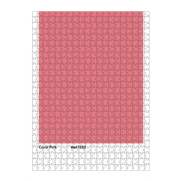 Puzzle Ravensburger "Coral Pink" artboxONE - Typografie,Abstrakt - Coral,Pink,Farbcode,Farbe,Shade,Minimalistisch - Bild coral