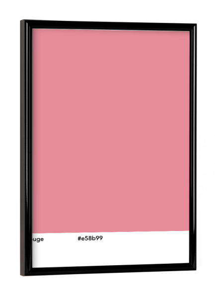 Poster mit schwarzem Rahmen "Rouge" artboxONE - Typografie,Abstrakt - Pink,Rouge,Farbcode,Farbe,Minimalistisch,Shade