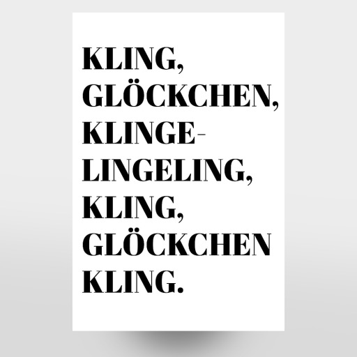 Kling Glöckchen Typo