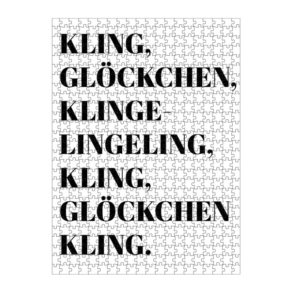 artboxONE Puzzle "Kling Glöckchen Typo" artboxONE - Typografie,Weihnachten