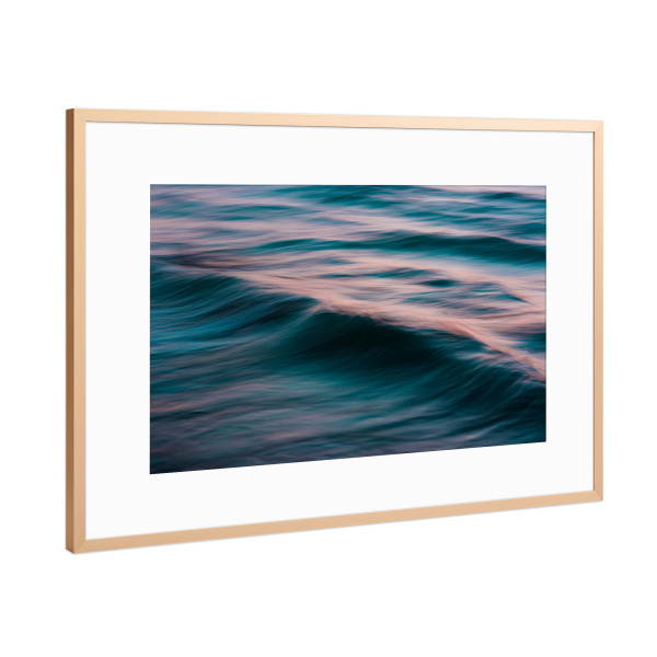 Poster mit Rahmen Kupfer "Die Einzigartigkeit von Wellen" artboxONE - Natur,Abstrakt,Reise / Strand und Meer
