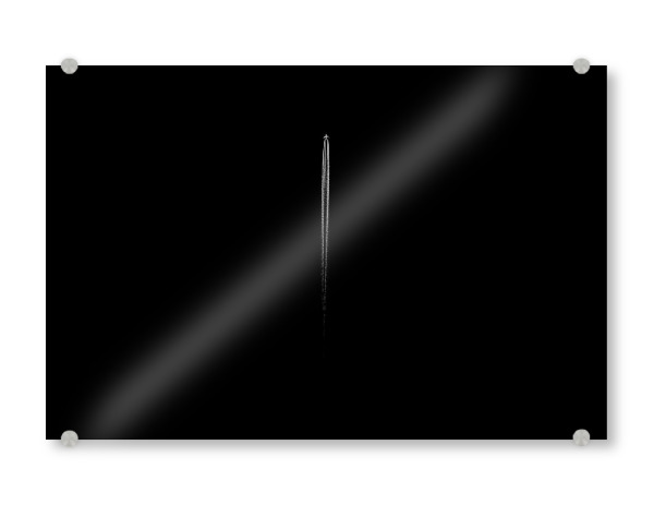 Acrylglasbild "Schwarz und Weiß Flugzeug" artboxONE - Abstrakt,Automobile