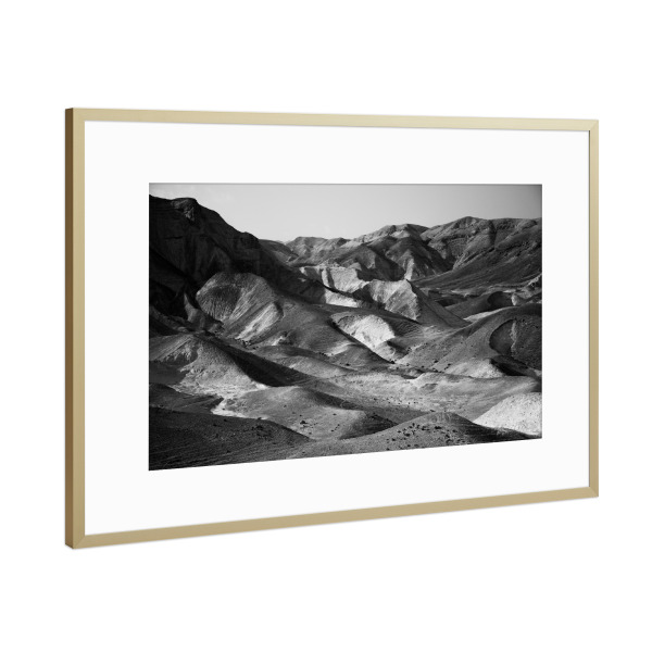 Poster mit Rahmen Gold "Die Judäische Wüste" artboxONE - Natur,Reise,Reise / Länder