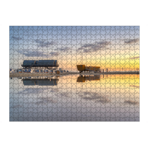 Puzzle Ravensburger "Am Strand von St. Peter-Ording" artboxONE - Natur,Reise,Architektur,Reise / Strand und Meer