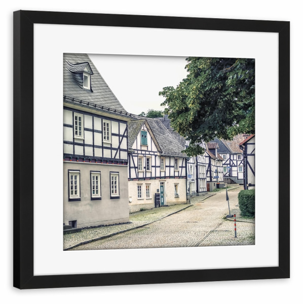 Poster mit Rahmen schwarz "Fachwerk" artboxONE - Städte,Reise,Architektur,Reise / Länder,Städte / Weitere
