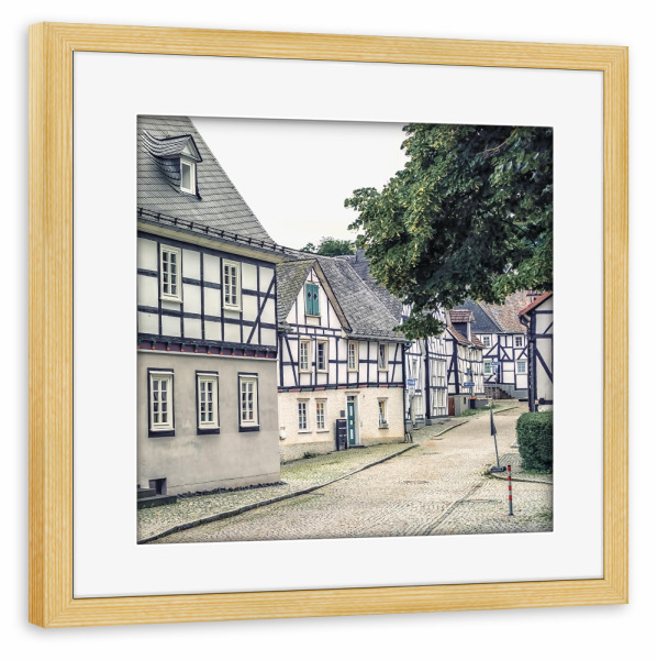Poster mit Rahmen kiefer "Fachwerk" artboxONE - Städte,Reise,Architektur,Reise / Länder,Städte / Weitere