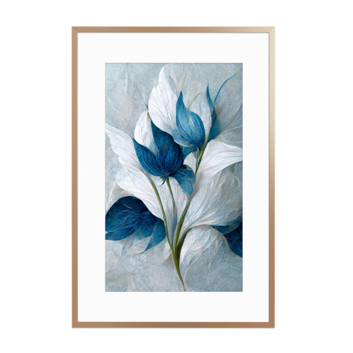 Blaue und weiße Blumen