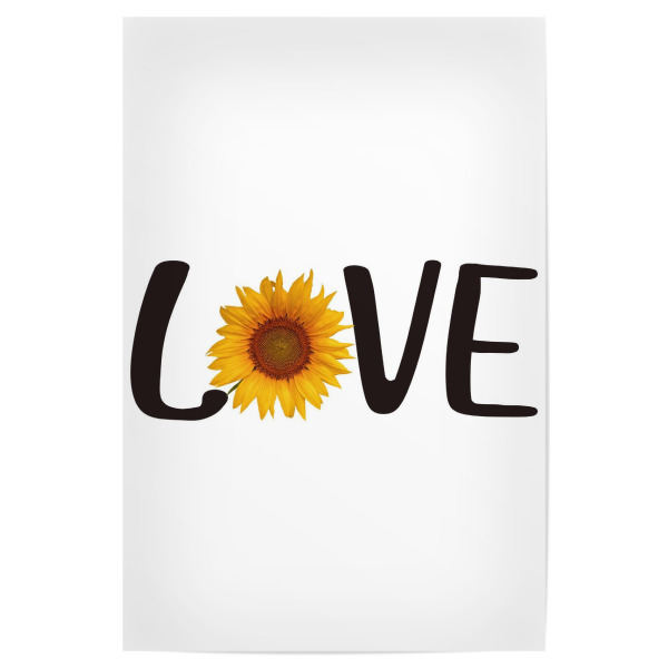 Poster 30x20 cm "Liebe Sonnenblume" artboxONE - Natur,Floral,Liebe,Buchstaben,Festivals