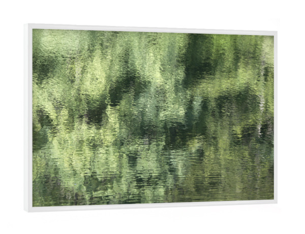 Poster mit weißem Rahmen "Abstrakte Natur Grün und Türkis" artboxONE - Natur,Abstrakt