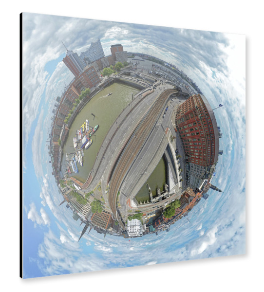 Alu-Dibond "Hamburg - Binnenhafenbrücke" 30x30 cm artboxONE