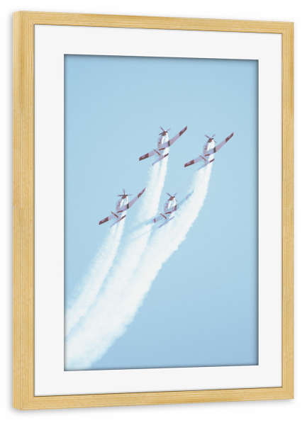 Poster mit Rahmen kiefer "Vintage IAF" artboxONE - Sport