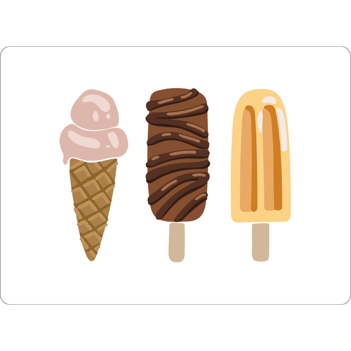 Tischset "Eisdessert im Sommer" artboxONE - Essen & Trinken - Eis,Dessert,Süß,Sommer,Kunst,Essen,Trinken,Farbig,Drucken,Bedruckbar - Bild eis
