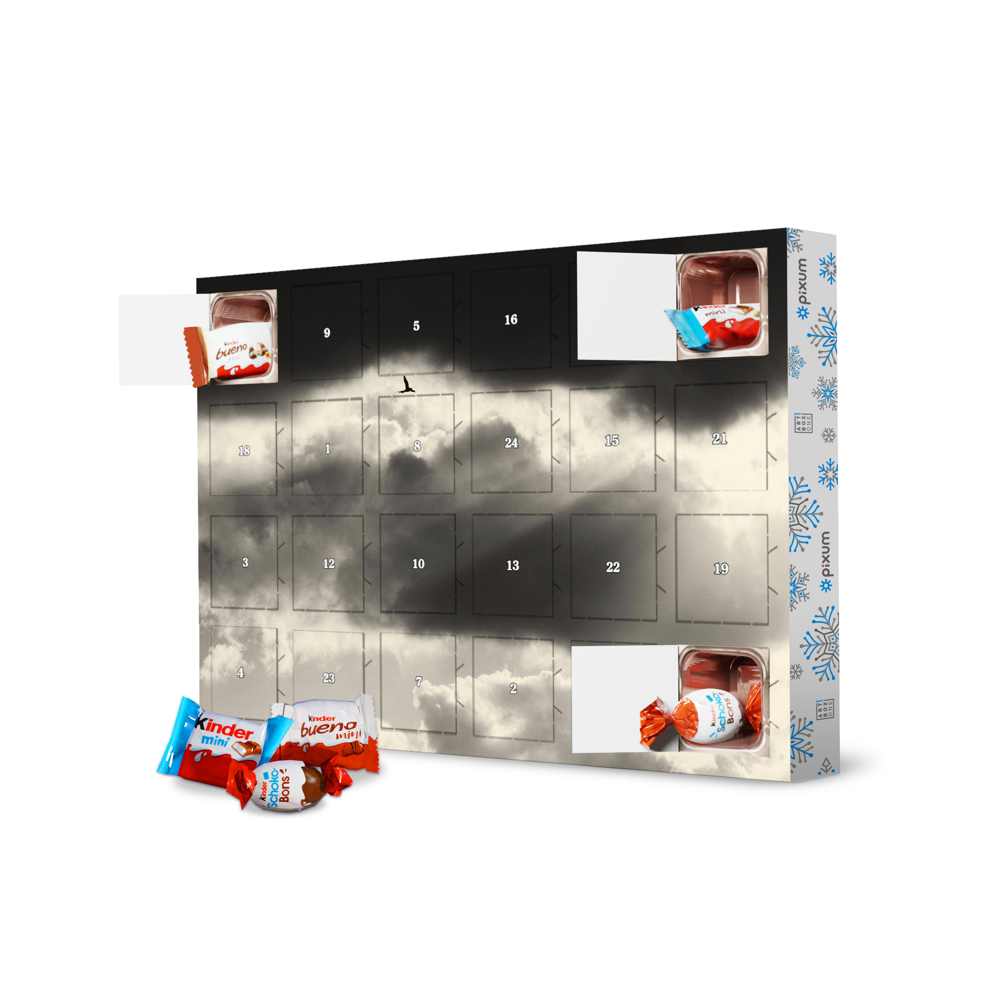 Adventskalender mit Produkten von Kinder Two birds flying in the sky artboxONE Adventskalender Natur