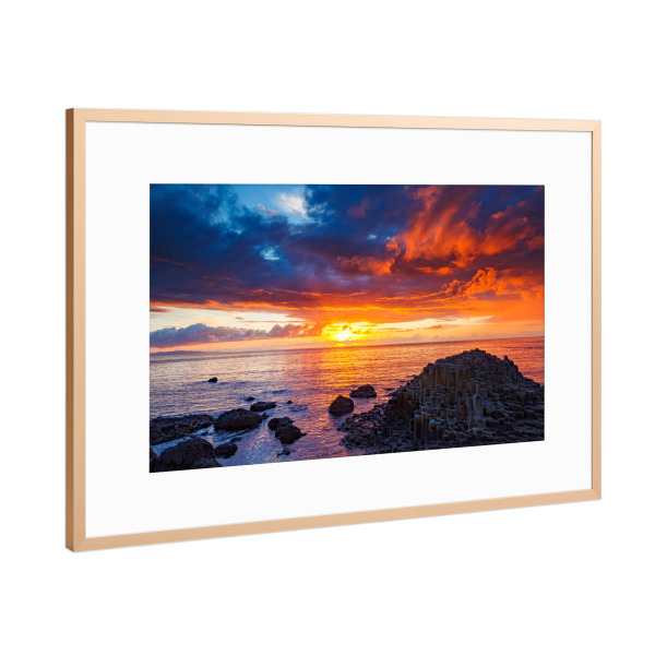 Poster mit Rahmen Kupfer "The Gaint ́s Causeway" artboxONE - Natur,Reise,Reise / Strand und Meer