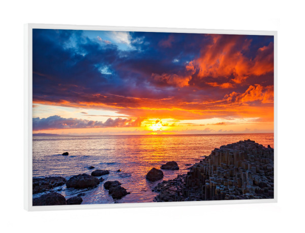 Poster mit weißem Rahmen "The Gaint ́s Causeway" artboxONE - Natur,Reise,Reise / Strand und Meer