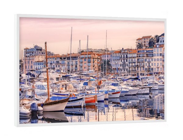 Poster mit weißem Rahmen "Rosa Hafen" artboxONE - Städte,Reise,Architektur,Reise / Länder,Städte / Weitere