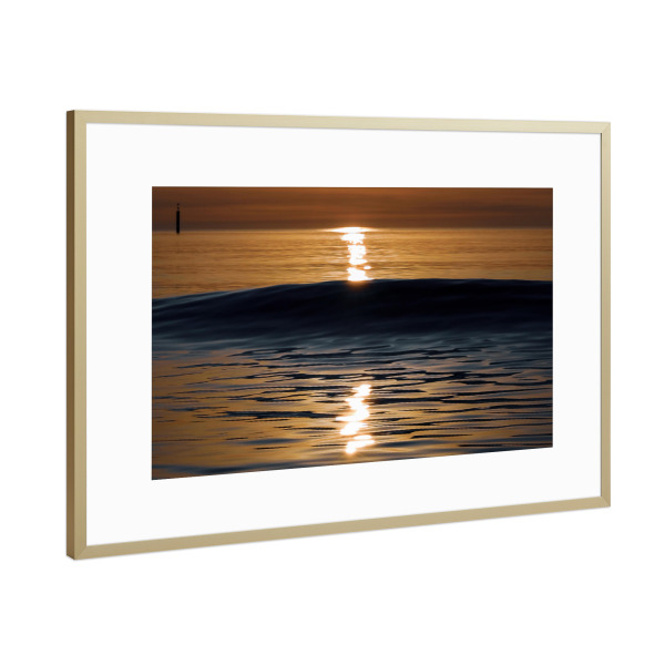 Poster mit Rahmen Gold "Graal Müritz" artboxONE - Natur,Reise,Reise / Strand und Meer