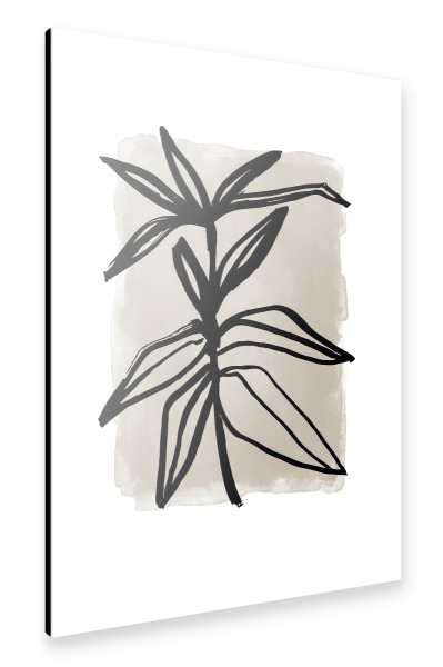 Alu-Dibond "Abstract Plant" 30x20 cm artboxONE