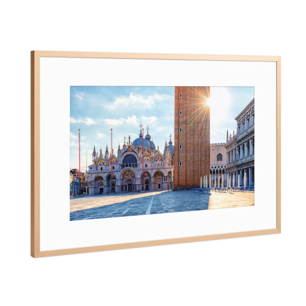 Poster mit Rahmen Kupfer "St Marks Sonnenaufgang" artboxONE - Städte,Architektur