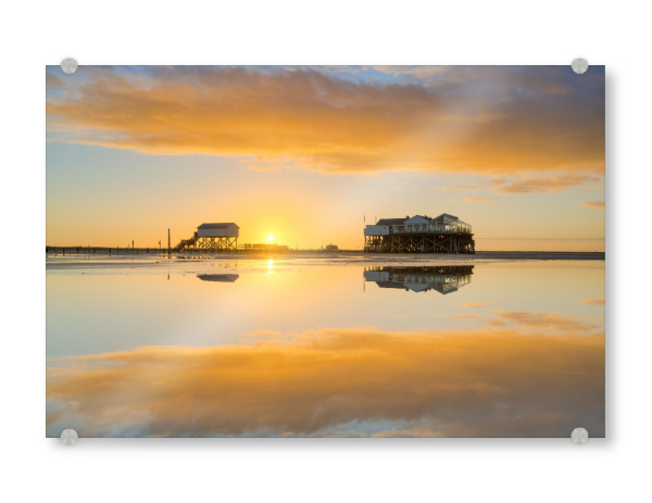 Acrylglasbild "Morgens in St. Peter-Ording" artboxONE - Natur,Reise,Architektur,Reise / Strand und Meer