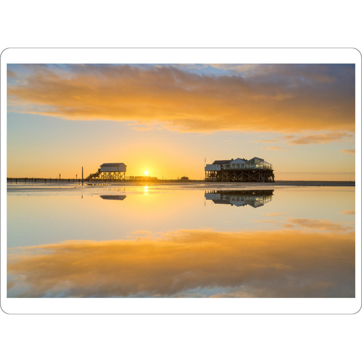 Tischset "Morgens in St. Peter-Ording" artboxONE - Natur,Reise,Architektur,Reise / Strand und Meer