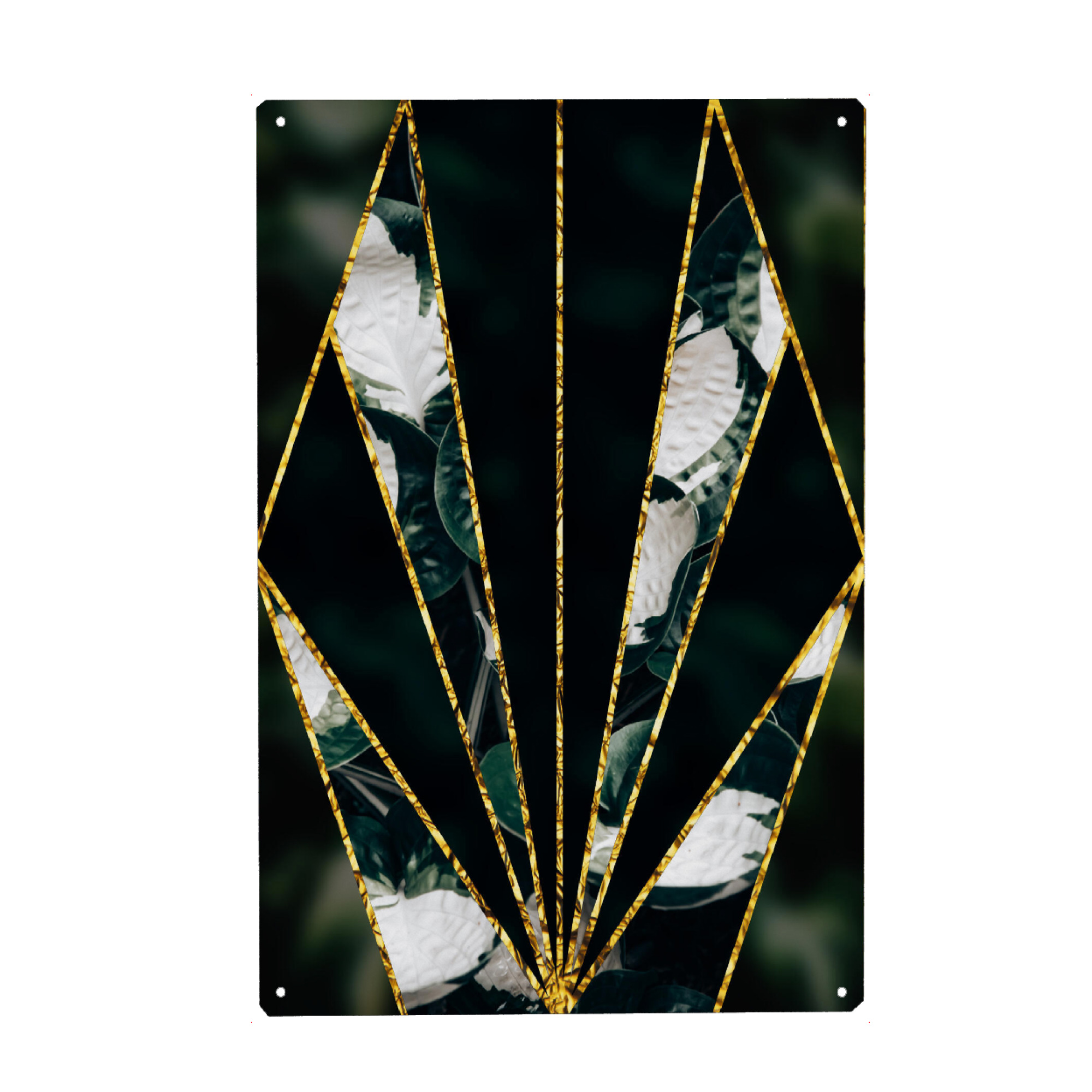 Holzbild "Botanik Artdeco" artboxONE - Abstrakt,Geometrie