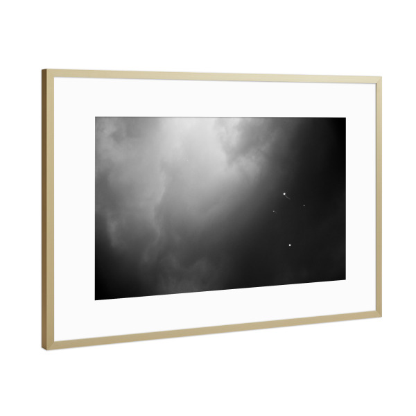 Poster mit Rahmen Gold "- Vier Ballons und noch einer -" artboxONE - Für Kinder,Comic