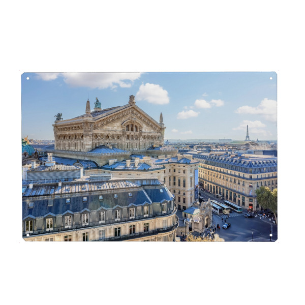 Holzbild "Haussmann-Ansicht" artboxONE - Städte,Reise,Architektur,Städte / Paris,Reise / Länder