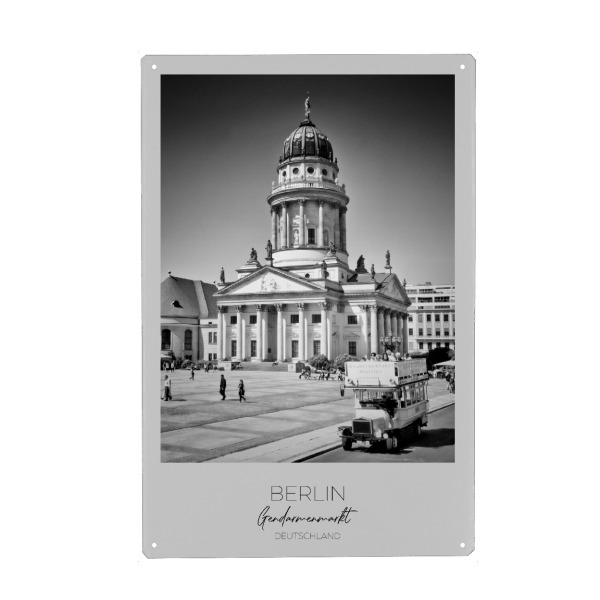 Holzbild "Im Fokus: BERLIN Gendarmenmarkt" artboxONE - Städte / Berlin,Schwarzweiß,Architektur