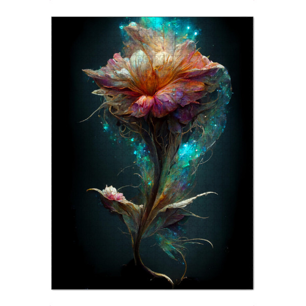 Puzzle Ravensburger "Funkelnde Blume" artboxONE - Natur,Floral,Abstrakt,Weihnachten,Für Mama