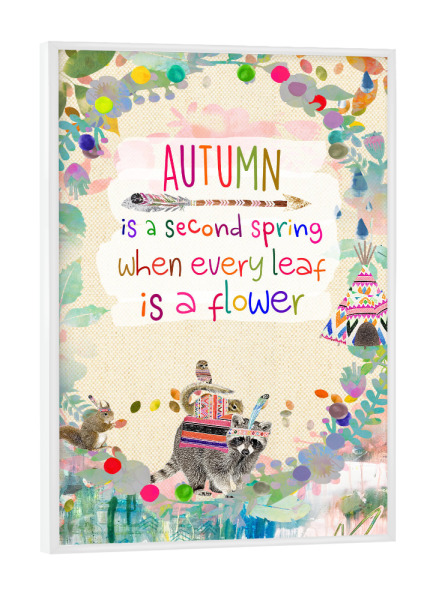 Poster mit weißem Rahmen "Boho Herbst" artboxONE - Für Kinder