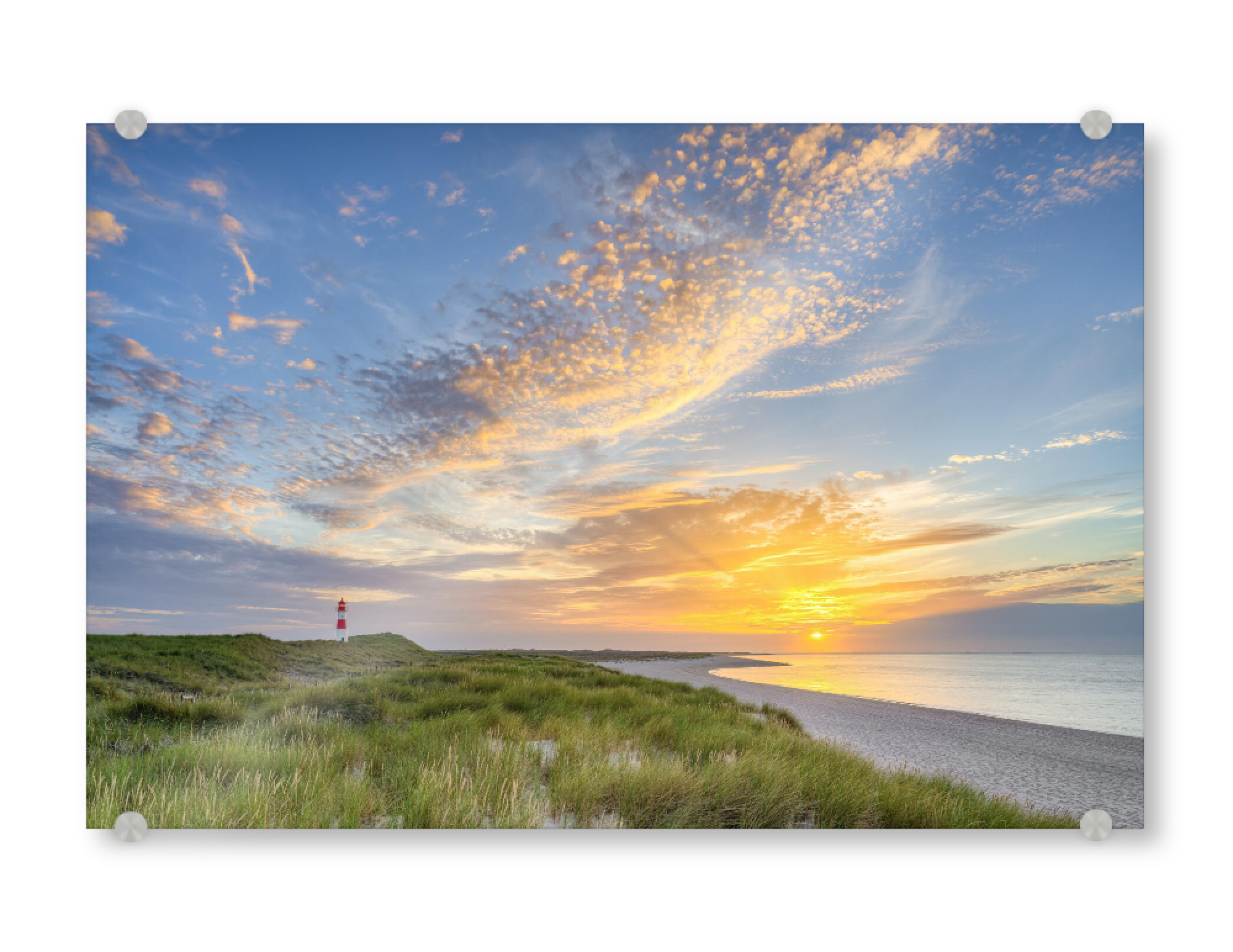 Acrylglasbild "Sonnenuntergang auf Sylt" artboxONE - Natur,Reise,Reise / Strand und Meer