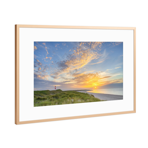 Poster mit Rahmen Kupfer "Sonnenuntergang auf Sylt" artboxONE - Natur,Reise,Reise / Strand und Meer