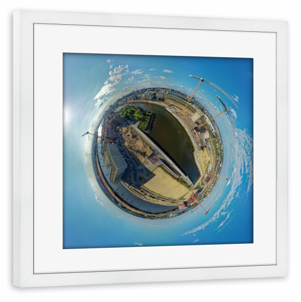Poster mit Rahmen weiß "Hafencity Baakenpark" artboxONE - Städte,Städte / Hamburg,Reise,Architektur,Reise / Länder